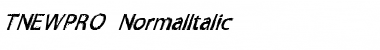 TNEWPRO NormalItalic Font Title Preview