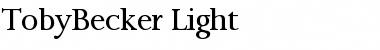 TobyBecker-Light Regular Font Title Preview