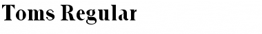Toms Regular Font Title Preview