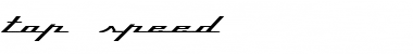 Top Speed Regular Font Title Preview