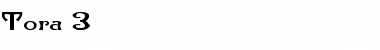 Tora 3 Regular Font Title Preview