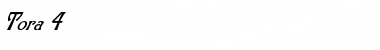 Tora 4 Italic Font Title Preview