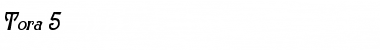 Tora 5 Regular Font Title Preview