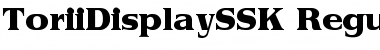 ToriiDisplaySSK Regular Font Title Preview
