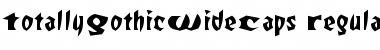 TotallyGothicWideCaps Regular Font Title Preview