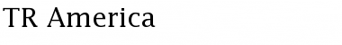 TR America Regular Font Title Preview