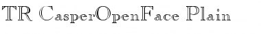 TR CasperOpenFace Plain Font Title Preview