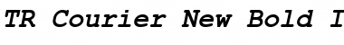 TR Courier New Bold Italic Font Title Preview