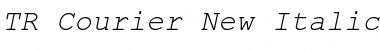 TR Courier New Italic Font Title Preview