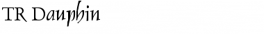 TR Dauphin Regular Font Title Preview