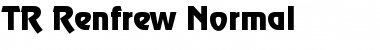 TR Renfrew Normal Font Title Preview