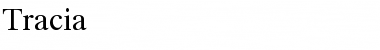 Tracia Regular Font Title Preview