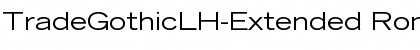 TradeGothicLH-Extended Roman Font Title Preview