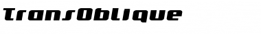 TransOblique Regular Font Title Preview