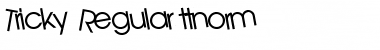 Tricky Regular Font Title Preview