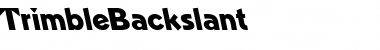 TrimbleBackslant Regular Font Title Preview