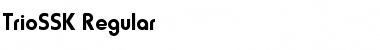 TrioSSK Regular Font Title Preview