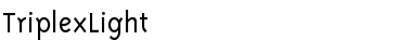 TriplexLight Regular Font Title Preview