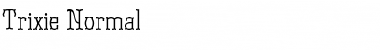 Trixie Normal Font Title Preview
