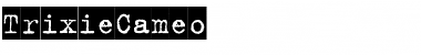 TrixieCameo Regular Font Title Preview