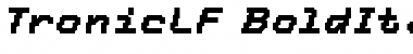 TronicLF-BoldItalic Regular Font Title Preview