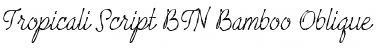 Tropicali Script BTN Bamboo Oblique Font Title Preview