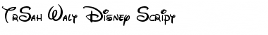 TrSah Walt Disney Script Regular Font Title Preview