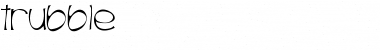 Trubble Regular Font Title Preview