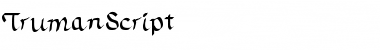 TrumanScript Regular Font Title Preview
