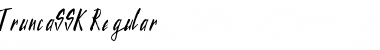 TruncaSSK Regular Font Title Preview