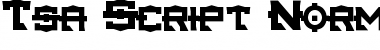 Tsa Script Normal Font Title Preview