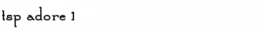 tsp adore 1 Regular Font Title Preview
