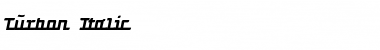 Turbon Italic Font Title Preview