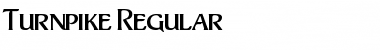 Turnpike Regular Font Title Preview
