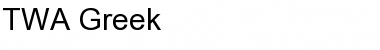 TWA Greek Normal Font Title Preview