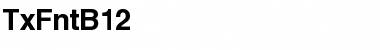 TxFntB12 Regular Font Title Preview