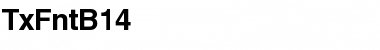 TxFntB14 Regular Font Title Preview