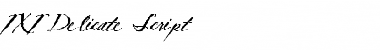 TXT Delicate Script Regular Font Title Preview