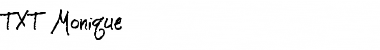 TXT Monique Regular Font Title Preview