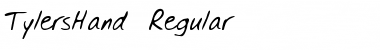 TylersHand Regular Font Title Preview