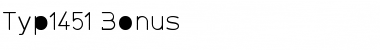 Typ1451 Regular Font Title Preview