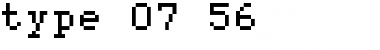 type 07_56 Regular Font Title Preview
