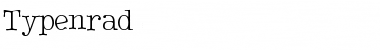 Typenrad Regular Font Title Preview