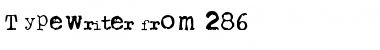 Typewriter from 286 Regular Font Title Preview