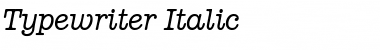 Typewriter Italic Font Title Preview