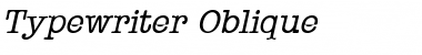Typewriter Oblique Font Title Preview