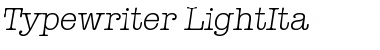 Typewriter-LightIta Regular Font Title Preview