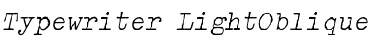 Typewriter Light Font Title Preview