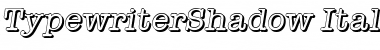 TypewriterShadow Italic Font Title Preview