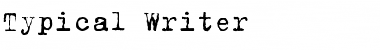 Typical Writer Regular Font Title Preview